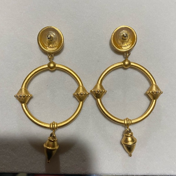 Vintage Liz Claiborne International large statement dangly earrings - Picture 2 of 4